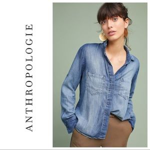 Cloth & Stone | Chambray utility button-down shirt